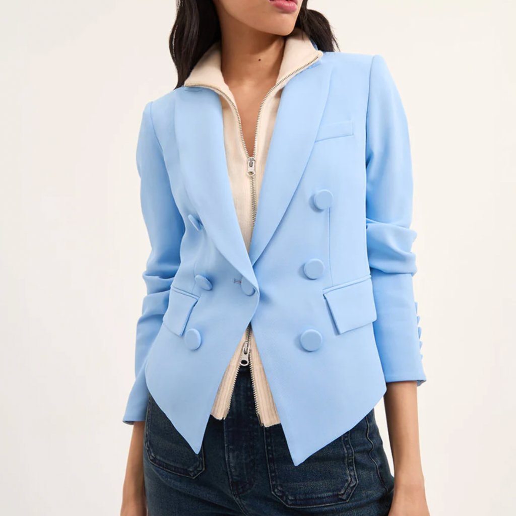 Nwt Veronica Beard Diego Dickey Jacket - Blue Sky